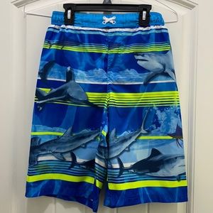 OP shark swim trunks
